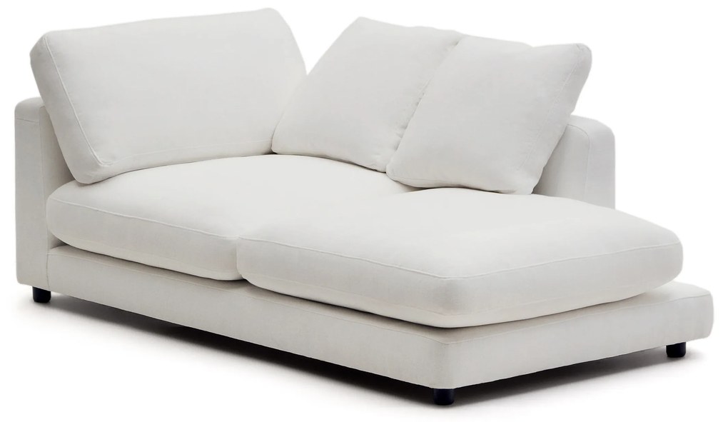 Kave Home - Chaise longue Gala destra bianco 193 x 105 cm