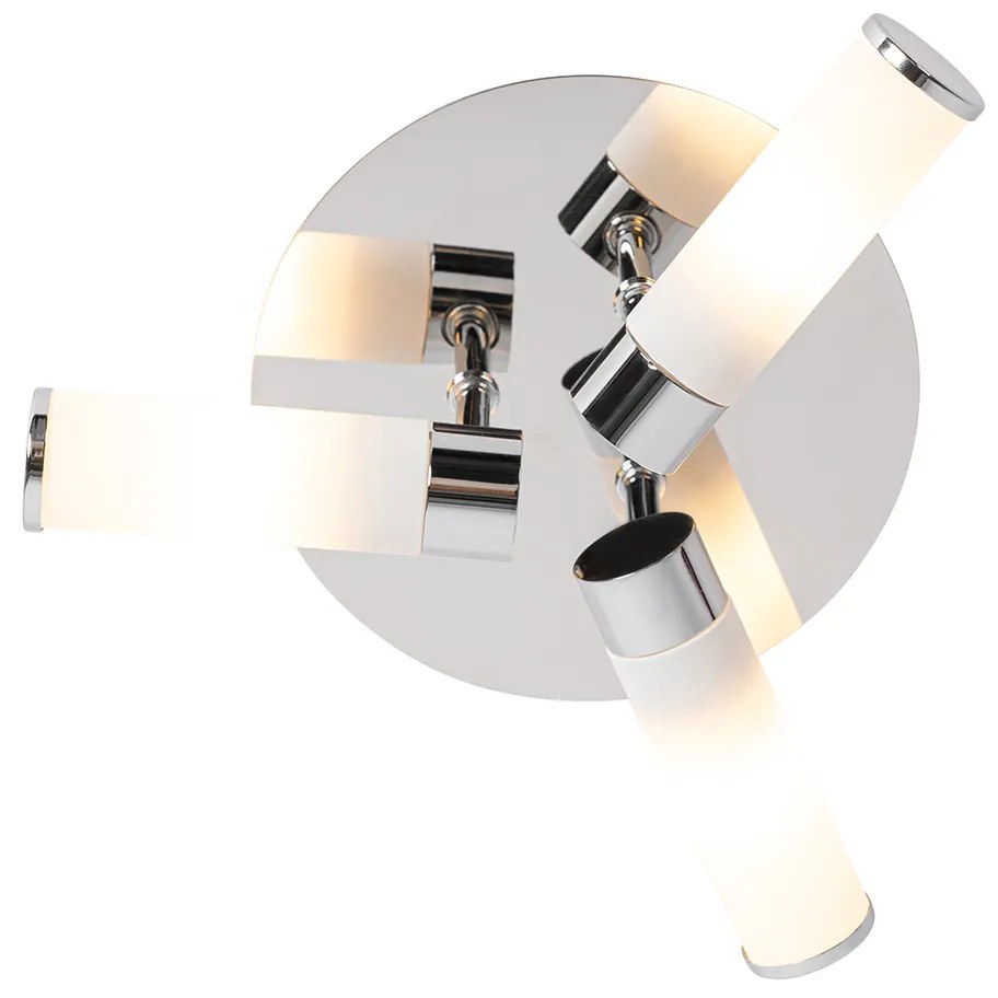 Plafoniera moderna per bagno cromo 3 luci IP44 - Bath