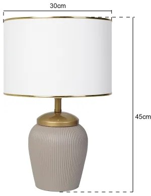 Lampada da tavolo RAMZES 1xE27/40W/230V bianca/beige