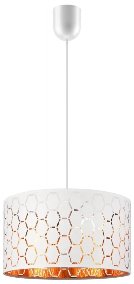 Lampada a sospensione con cavo ULLE 1xE27/15W/230V bianca