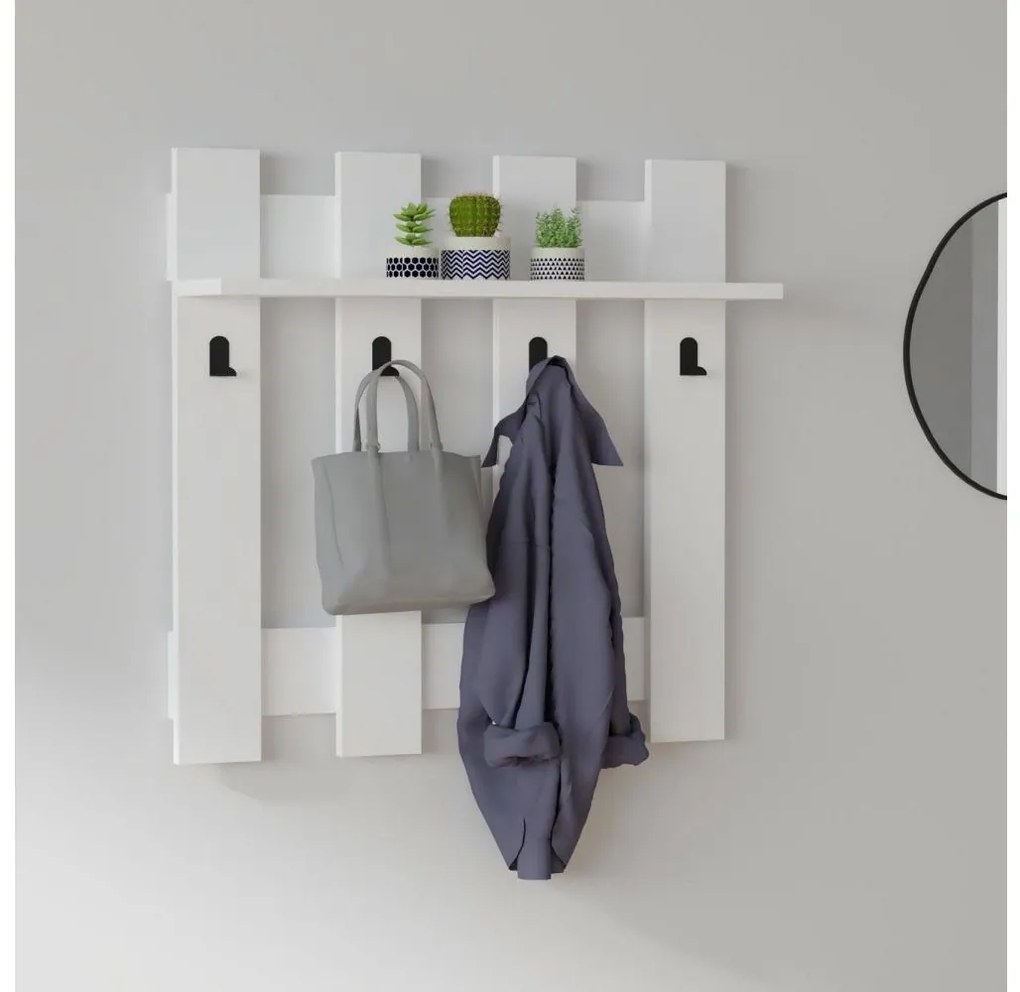 Appendiabiti da parete CARINA 70x70 cm bianco