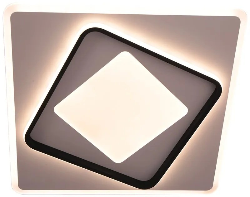 Plafoniera LED LULU' nero IP20 cct da bianco caldo a bianco freddo con regolazione di temperatura, 5550 lumen