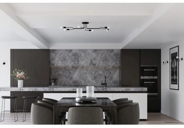 Sollux SL.1445 - Applique VECTOR 1xE27/15W/230V nero