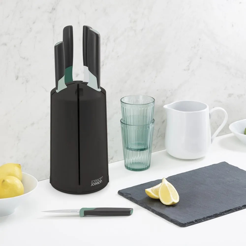 Set di 5 coltelli in acciaio inox con supporto rotante Elevate - Joseph Joseph
