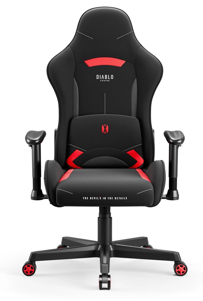 Sedia girevole da gaming Diablo X-Starter nera e rossa