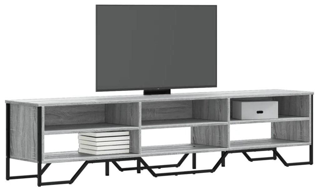 Mobile Porta Tv Grigio Sonoma 180x34x41cm İn Legno Multistrato /