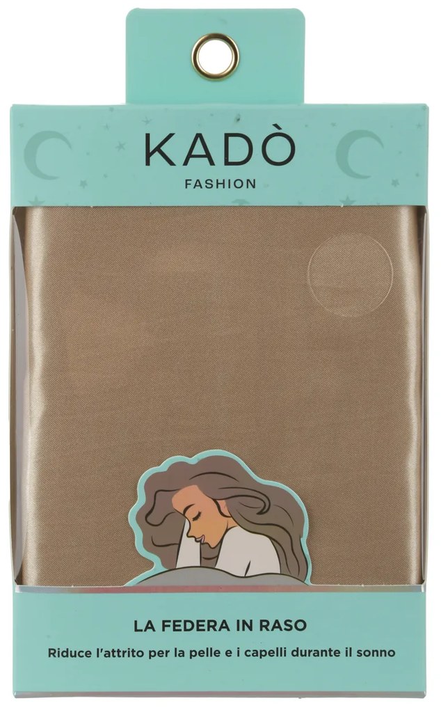 Federa in raso avorio 50x80 cm