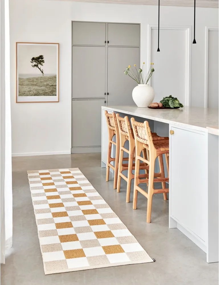 Passatoia da interno/esterno giallo ocra/beige 70x300 cm Pix Vanilla Ochre – Pappelina