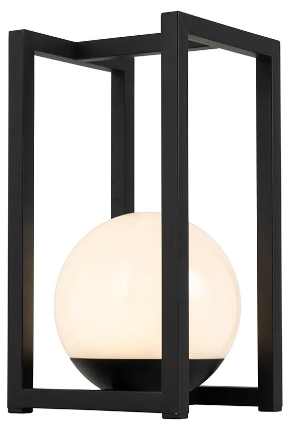 Lampada da tavolo da esterno nera con LED a ricarica touch - Nowi