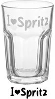 Bicchiere in vetro scritta Love Spritz 355 ml