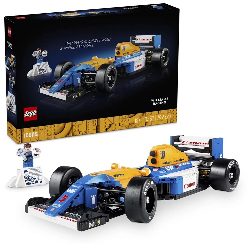 Williams Racing FW14B e Nigel Mansell Lego Icons