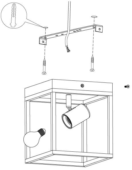 Eglo 98331 - Plafoniera SILENTINA 1xE27/40W/230V