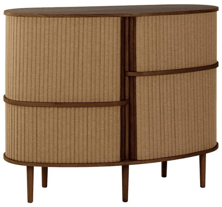 Armadietto marrone/marrone chiaro con effetto rovere con ante scorrevoli 120x100x50 cm Audacious – UMAGE