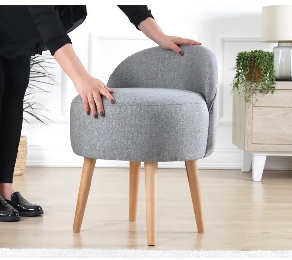 Poltroncina per bambini NIKI Ø 46 cm grigia