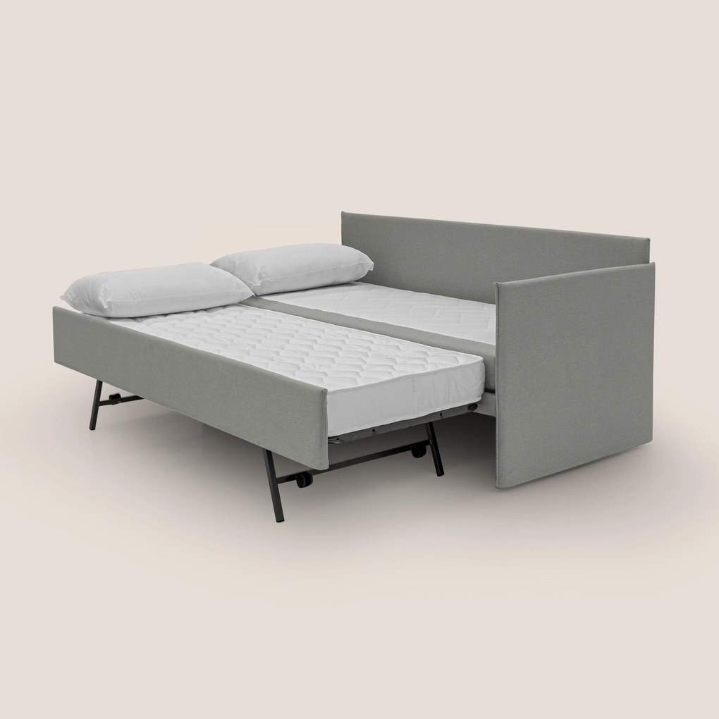 Durini Divano duplex con doppio letto in tessuto simil cotone impermeabile T13 grigio