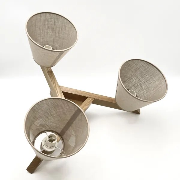 Brilagi - LED  Lampadario a plafone ANTHONY 3xE14/40W/230V quercia/beige