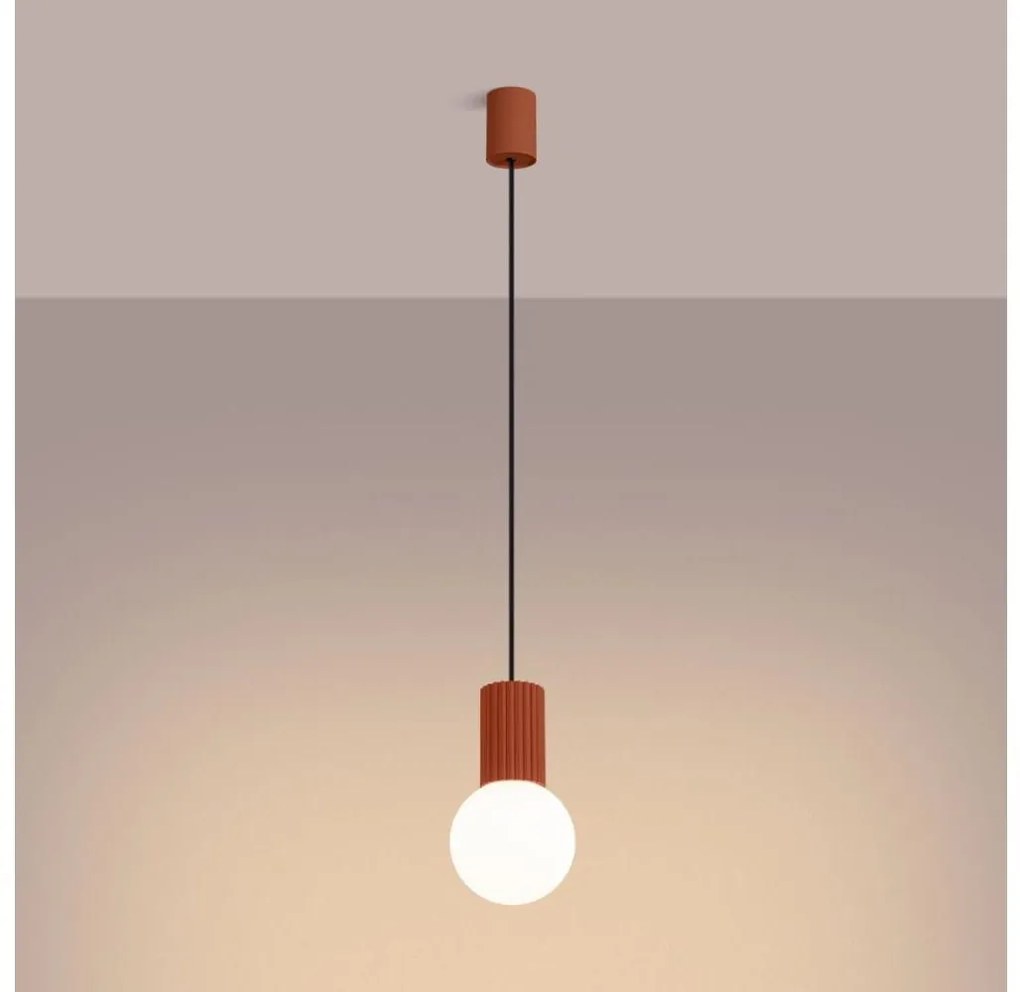 Sollux SL.1729 - Lampadario a sospensione con filo HALO 1xG9/8W/230V diametro 12 cm arancione