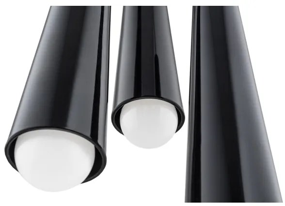 Argon 6103 - Lampadario su filo  HOLLYWOOD 3xE14/7W/230V nero