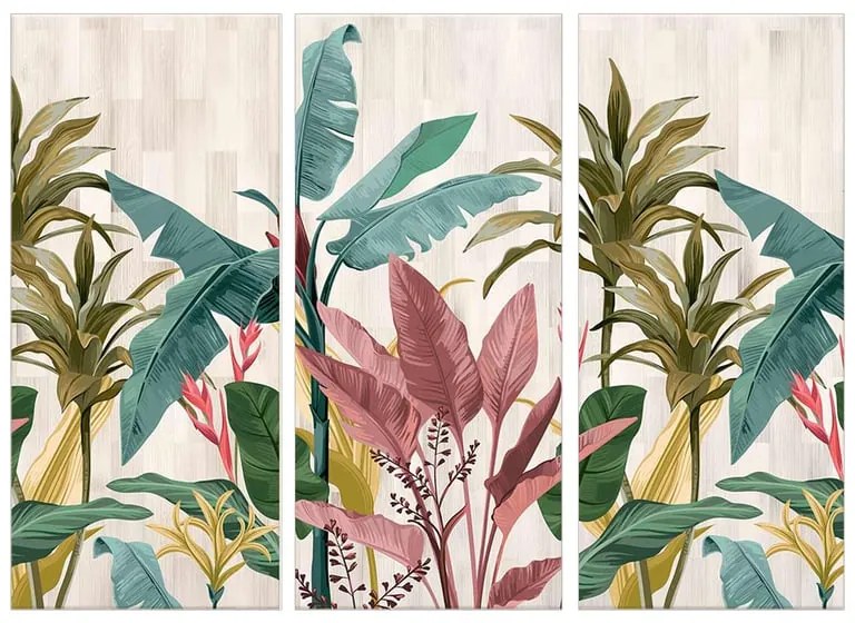 Quadro su tela Banana leaves, multicolore 150 x 100 cm