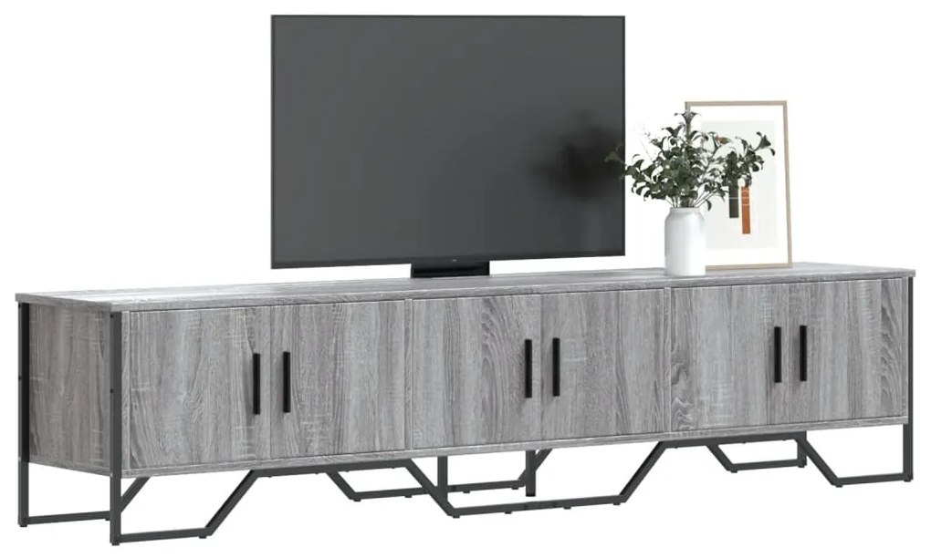 Mobile Porta Tv Grigio Sonoma 180x34x41cm İn Legno Multistrato /