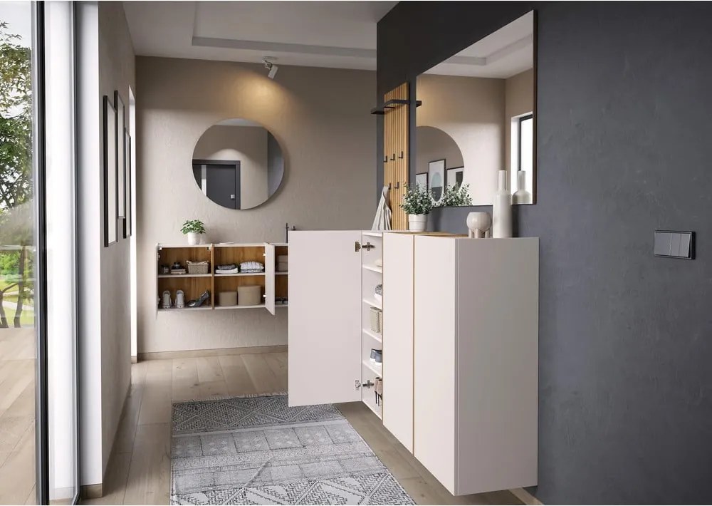 Mobile per ingresso color crema 138x103x38 cm Libbiano – Germania