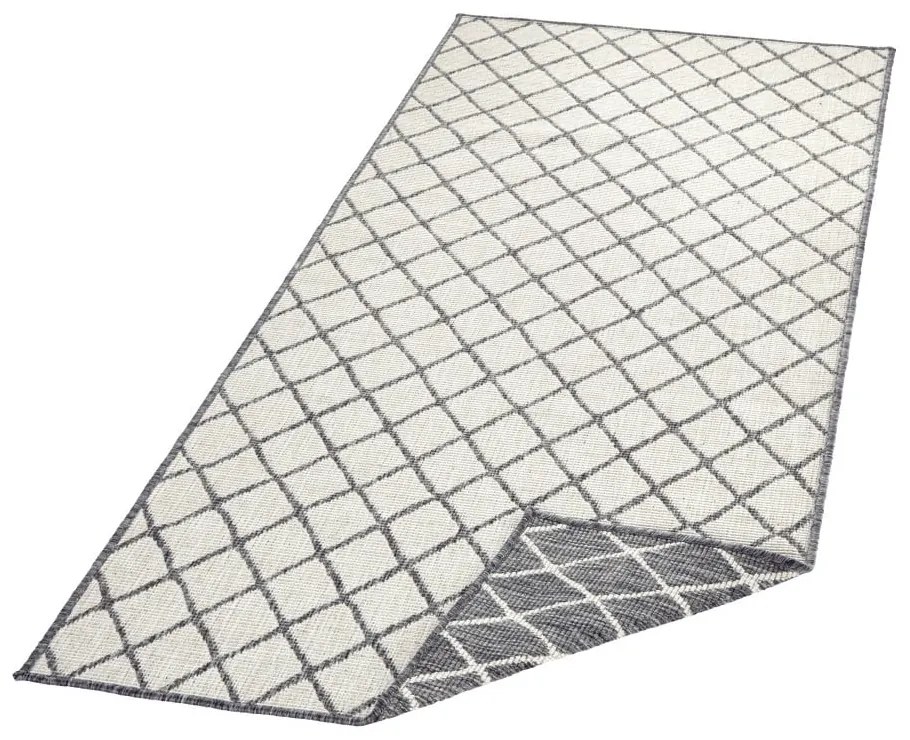 Tappeto da esterno grigio e crema , 80 x 250 cm Malaga - NORTHRUGS