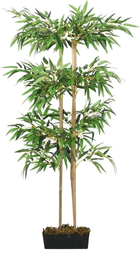 Albero Bambù Artificiale 988 Foglie 150 cm Verde