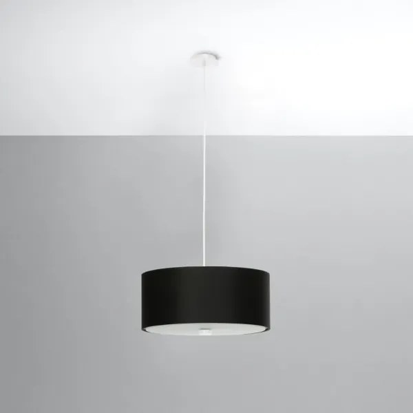 Sollux SL.0756 - Lampadario a sospensione con filo SKALA 3xE27/60W/230V diametro 30 cm nero