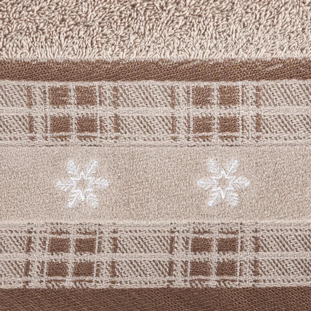 Asciugamano natalizio in cotone beige Larghezza: 70 cm | Lunghezza: 140 cm