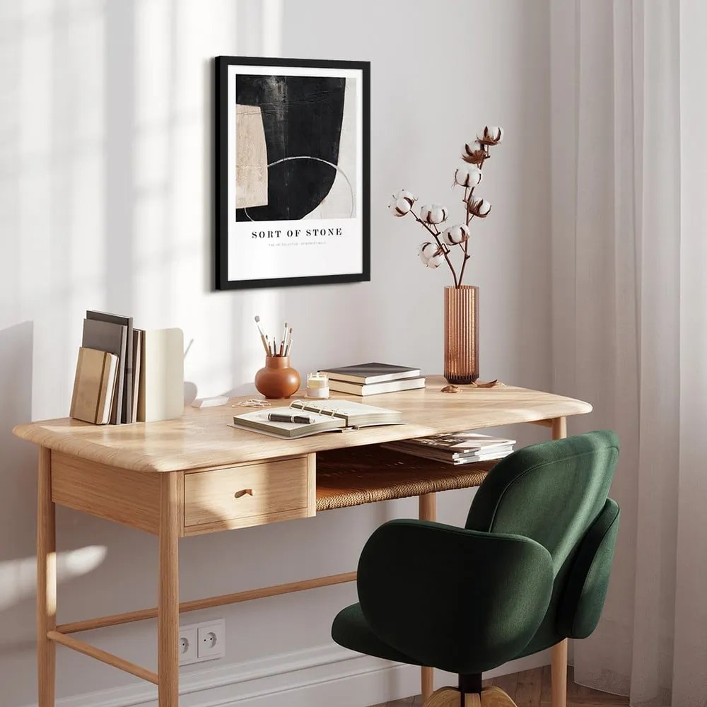 Dipinto 32x42 cm Sort Of Stone – Malerifabrikken