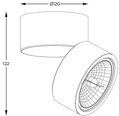 Zuma Line 20001-WH-N - Faretto LOMO 1xGU10-ES111/15W/230V bianco