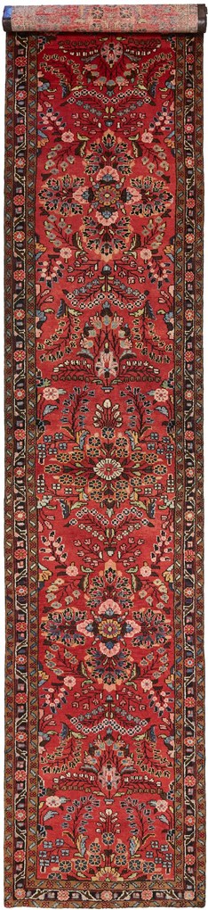 Hamedan Tappeto persiano 460 x 90 Rosso (Iran) Annodato A Mano