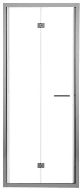 Porta doccia pieghevole Record, L 72-76 cm x H 195 cm x SP 6 mm, profilo cromo