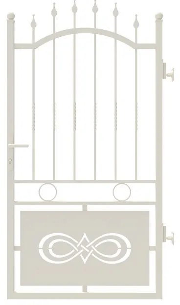 Cancello manuale Lavaredo in ferro, apertura centrale, L 104.5 x H 165 cm, di colore bianco