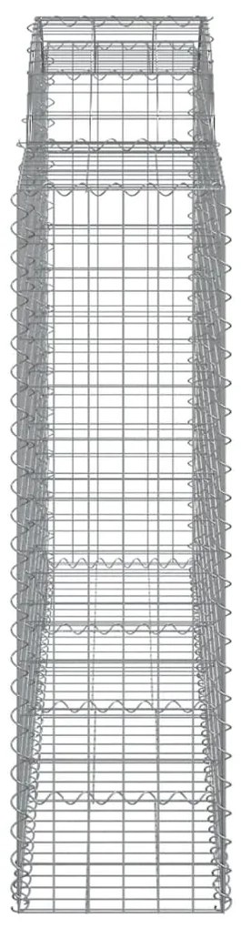 Cesti Gabbioni ad Arco 5 pz 200x50x140/160 cm Ferro Zincato