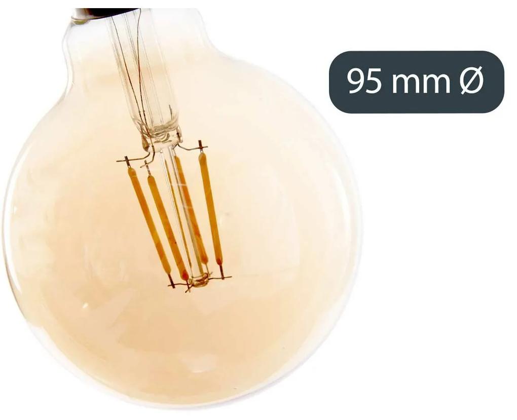 Lampadina LED Vintage E27 Trasparente 4 W 9,5 x 14 x 9,5 cm (12 Unità)