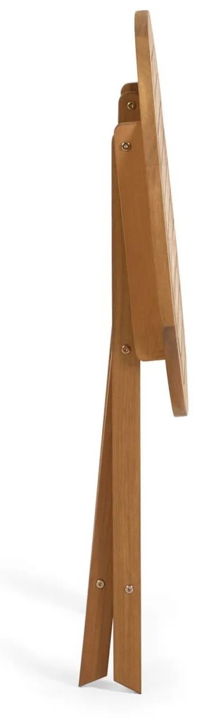 Kave Home - Set tavolo e 2 sedie pieghevoli da esterno Elisia in legno massello di acacia FSC 100%