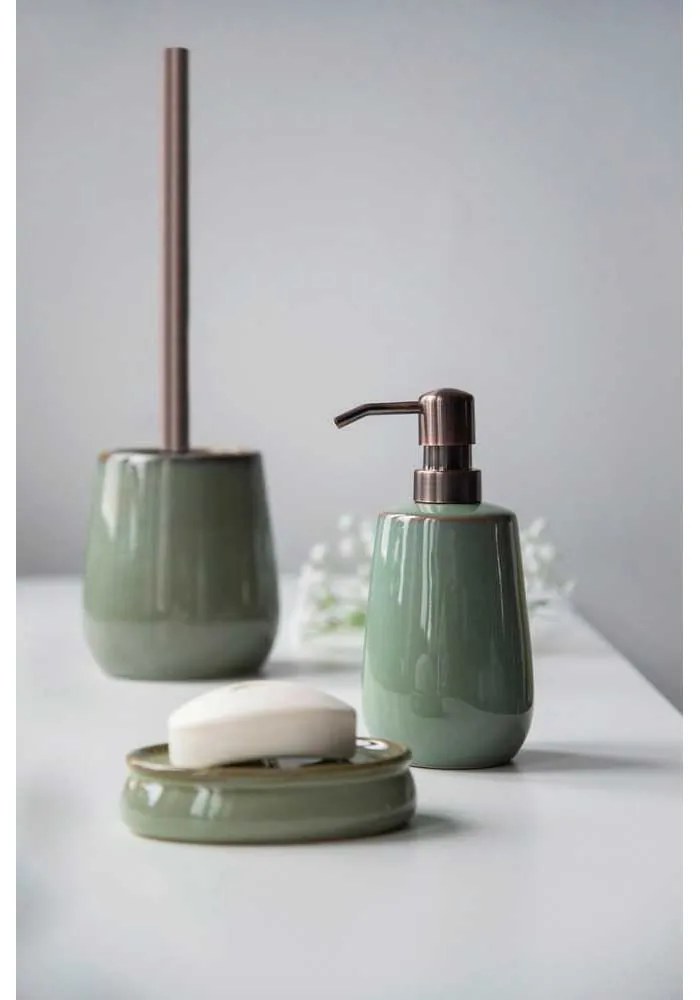 Set di accessori da bagno verde in ceramica Sermione - Wenko