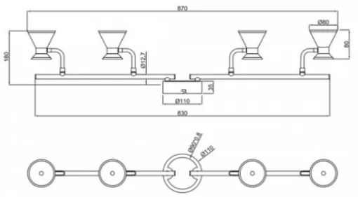 Trio - Faretto LED DUKE 4xLED/4,3W/230V