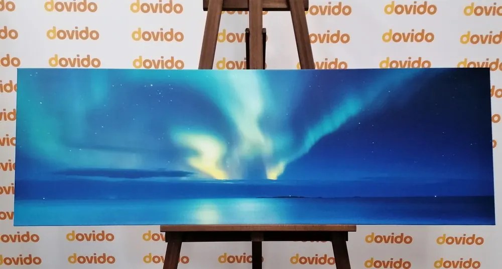 Stampa su tela – Aurora boreale sull'oceano