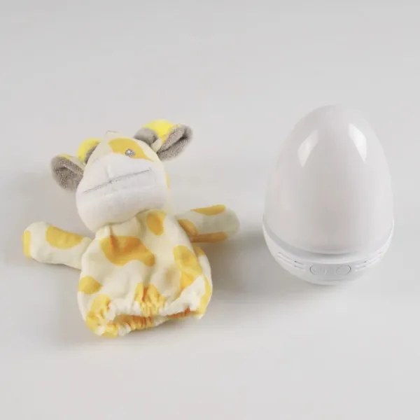 Lampada notturna LED RGB per bambini con melodia 3xAAA/5V giraffa