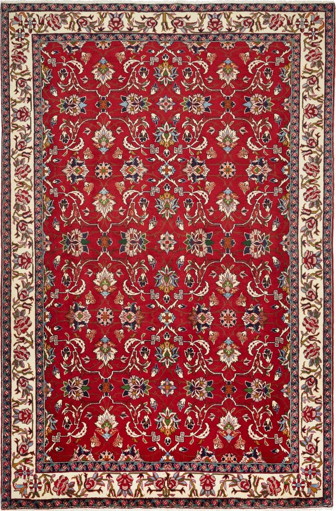 Yazd Tappeto persiano 210x320 Rosso (Iran) Annodato A Mano