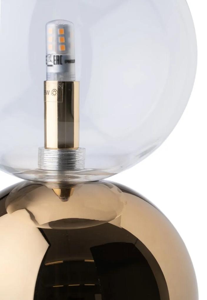 Lampada LED da Tavolo 15 x 15 x 48 cm Cristallo Dorato Ferro