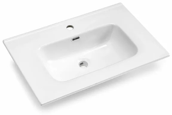 Mobile sospeso bagno HAITI 70 cm 2 cassetti Rovere Grigio