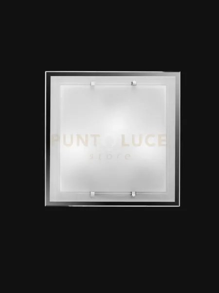 Plafoniera vetro bianco lucido 3 luci attacco e27 in metallo e allu...