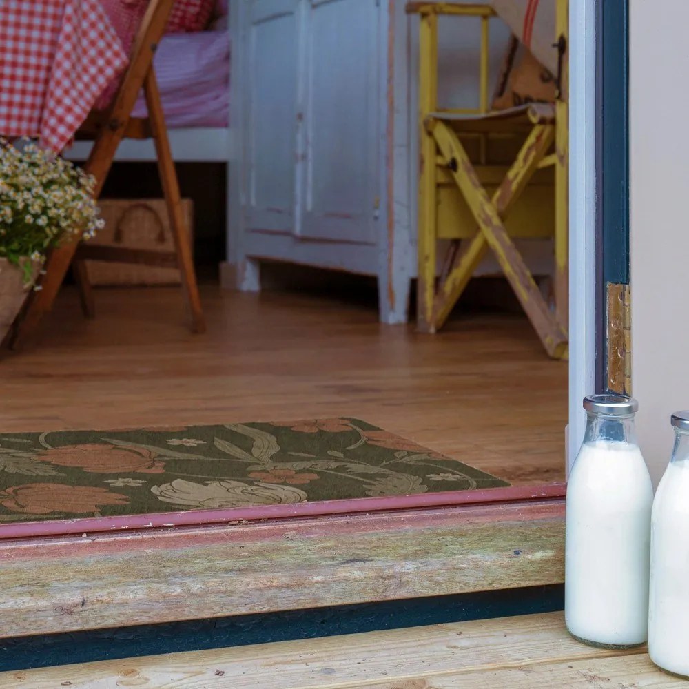 Zerbino in fibra di cocco 60x90 cm William Morris Rose - Artsy Doormats