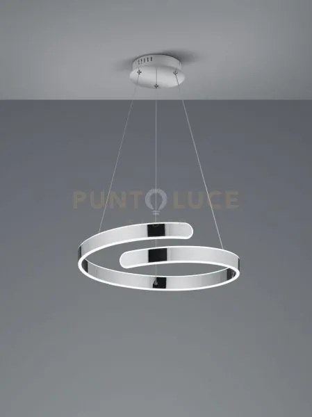 Parma sospensione led 37w 4500lm, 4000k cromo con dimmerazione ad i...