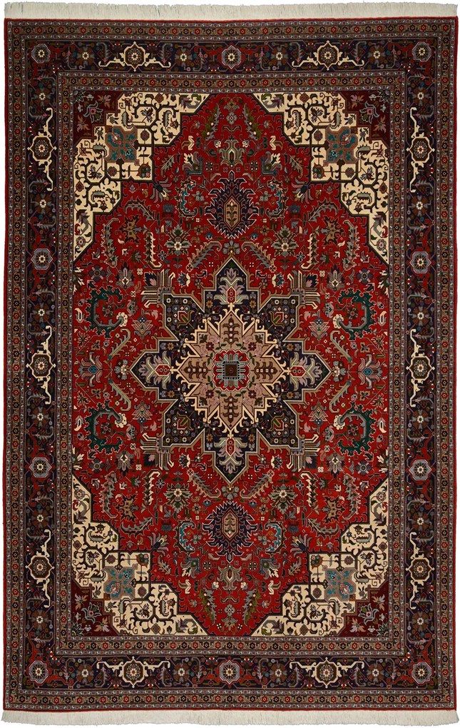 Tabriz Tappeto persiano 310 x 210 Marrone (Iran) Annodato A Mano