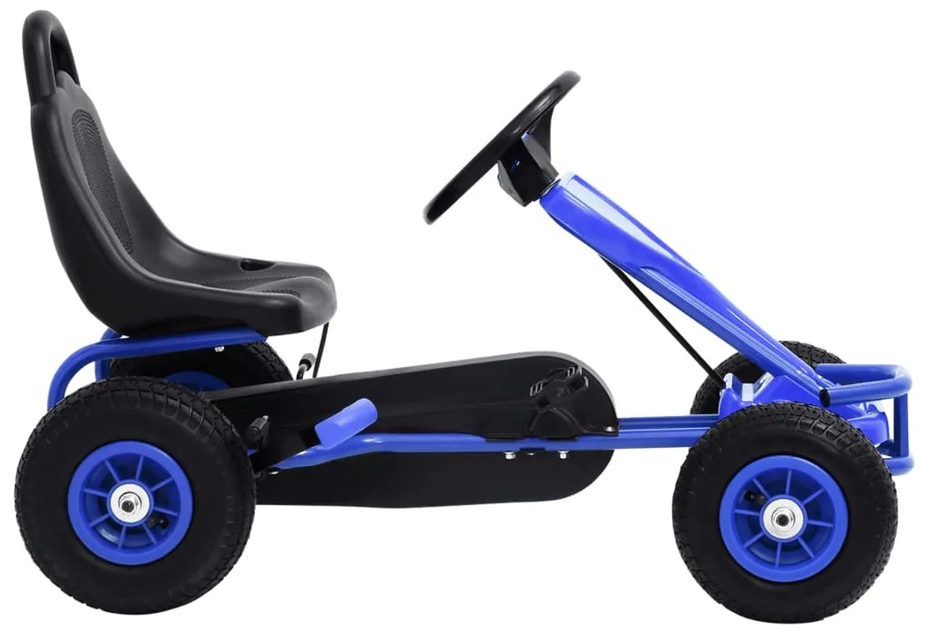 Go Kart a Pedali con Pneumatici, Blu
