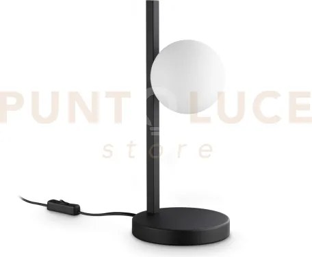 Binomio lampada da tavolo 1 luce attacco g9 nera lampadina inclusa